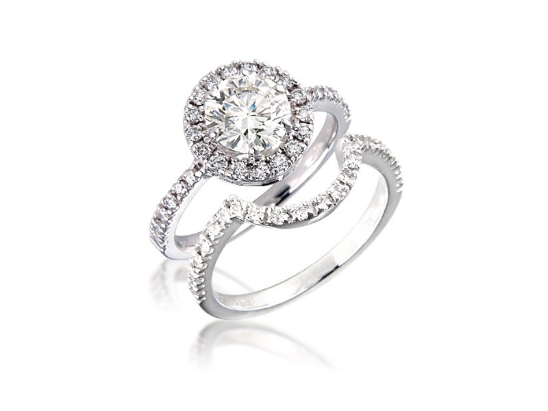 18ct White Gold 1.60ct Diamonds Bridal Set