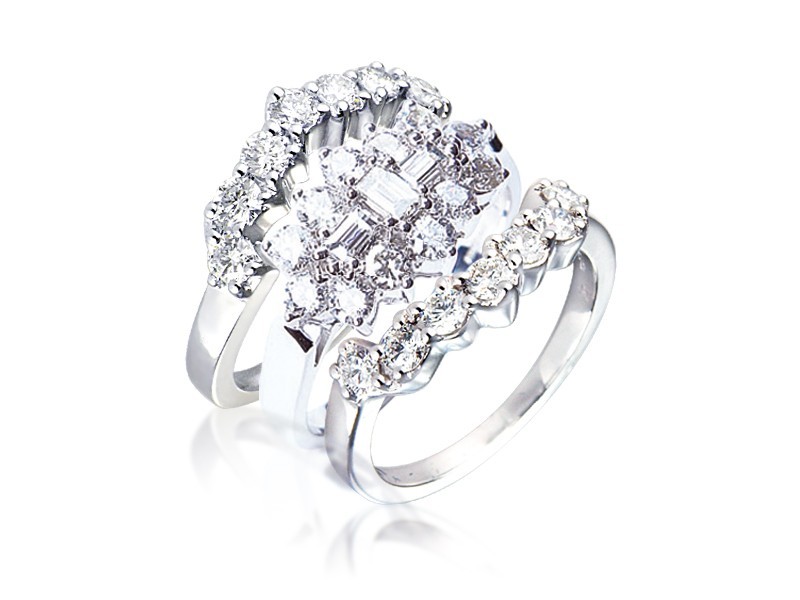 18ct White Gold 2.00ct Diamonds Bridal Set