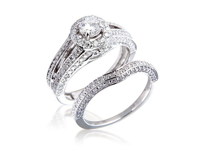 18ct White Gold 1.25ct Diamonds Bridal Set