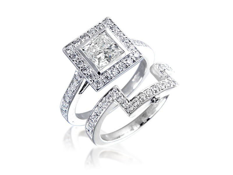 18ct White Gold 2.00ct Diamonds Bridal Set