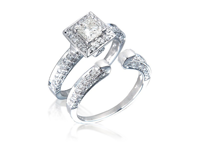 18ct White Gold 1.25ct Diamonds Bridal Set