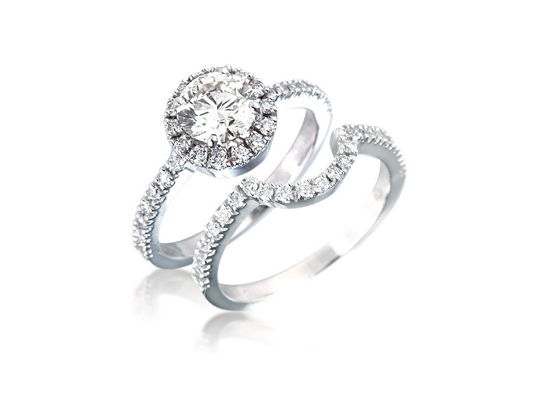 18ct White Gold 1.40ct Diamonds Bridal Set