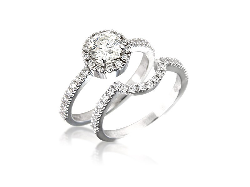 18ct White Gold 1.20ct Diamonds Bridal Set