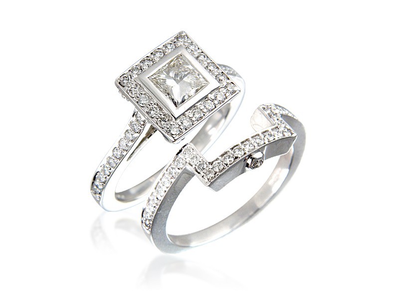 18ct White Gold 1.30ct Diamonds Bridal Set