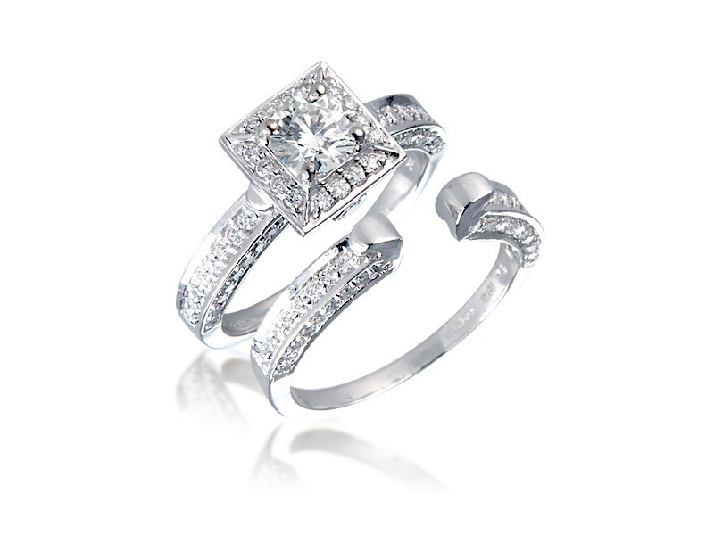 18ct White Gold 1.25ct Diamonds Bridal Set