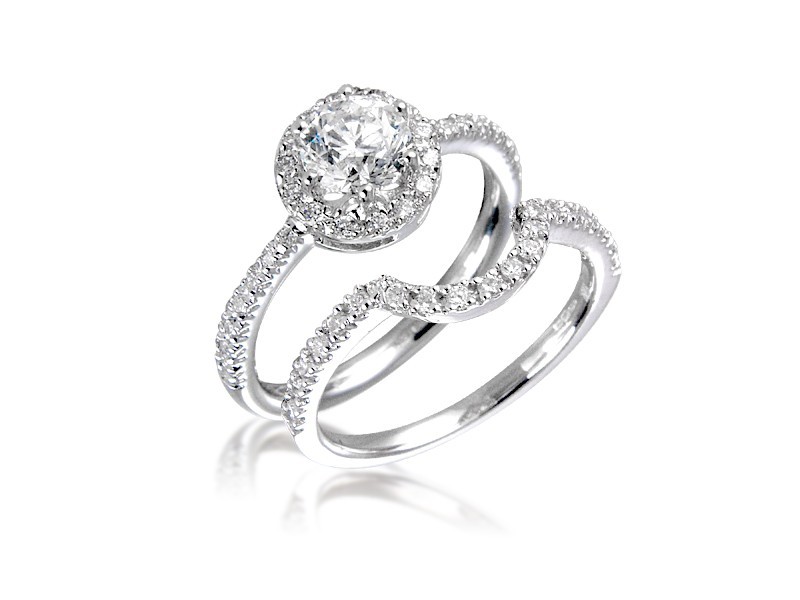 18ct White Gold 1.40ct Diamonds Bridal Set