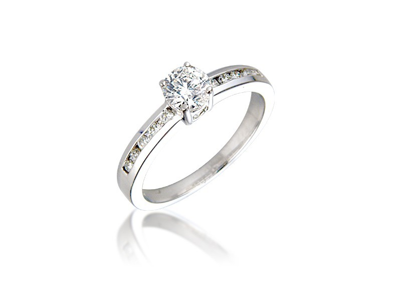 18ct White Gold 0.45ct Diamond Solitaire Engagement Ring