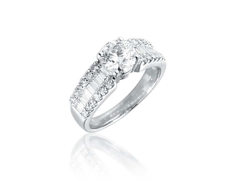 18ct White Gold 1.60ct Diamond Solitaire Engagement Ring