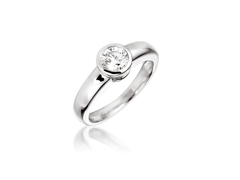 18ct White Gold 0.50ct Diamond Solitaire Engagement Ring