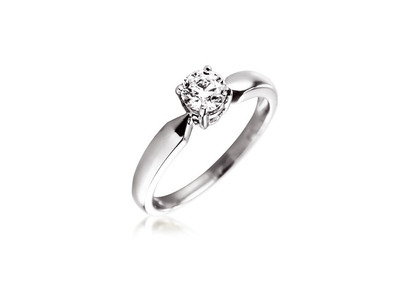 18ct White Gold 0.40ct Diamond Solitaire Engagement Ring