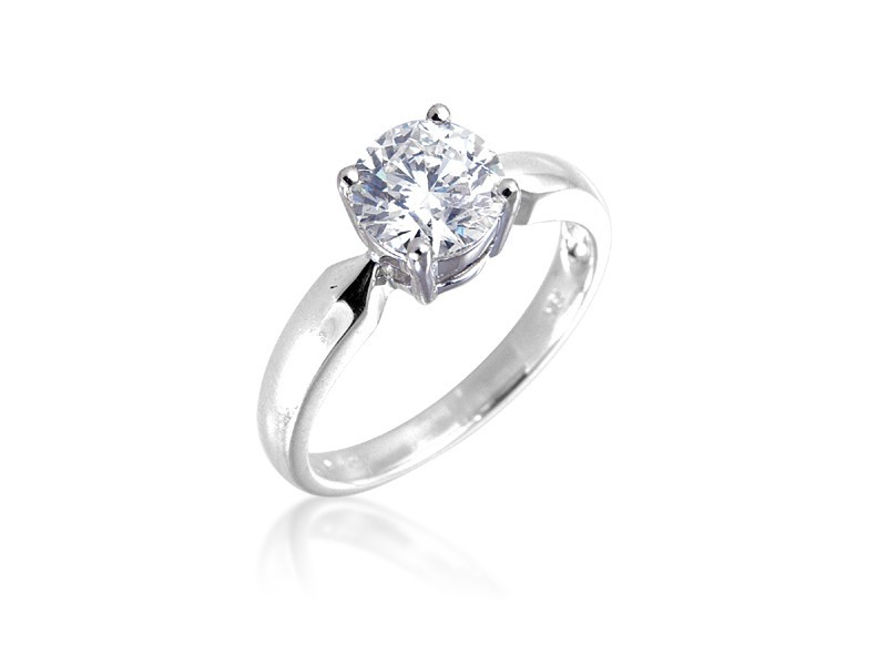 18ct White Gold 1.50ct Diamond Solitaire Engagement Ring