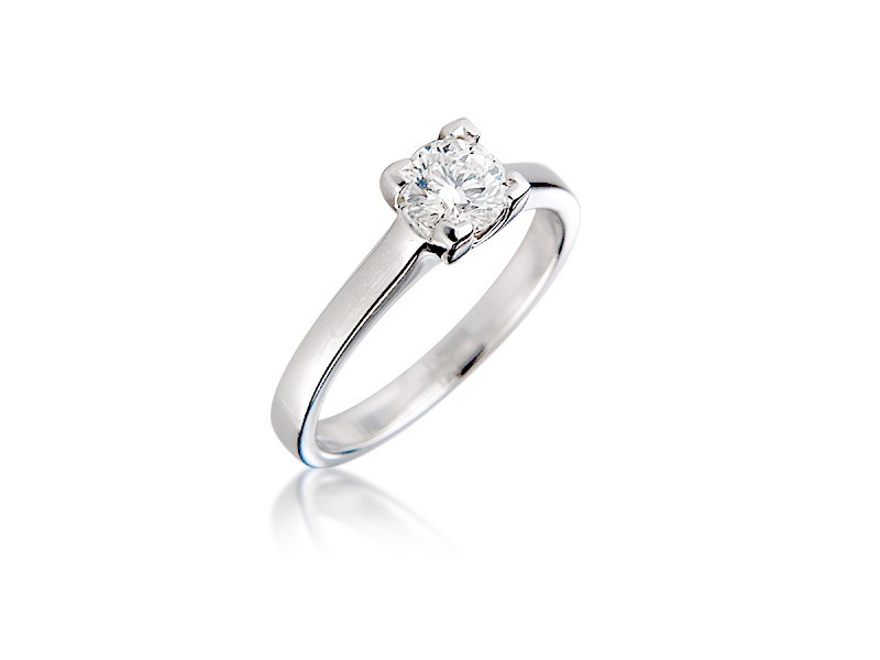 18ct White Gold 0.55ct Diamond Solitaire Engagement Ring