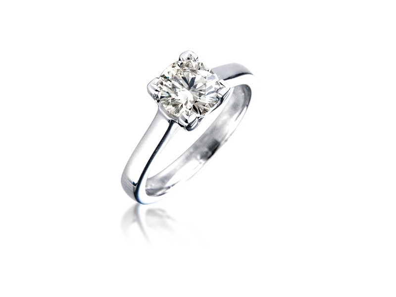 18ct White Gold 1.20ct Diamond Solitaire Engagement Ring