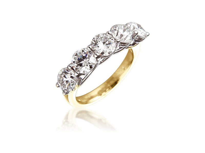 18ct Yellow & White Gold Eternity Ring with 3.00ct Diamonds in white gold mount. 