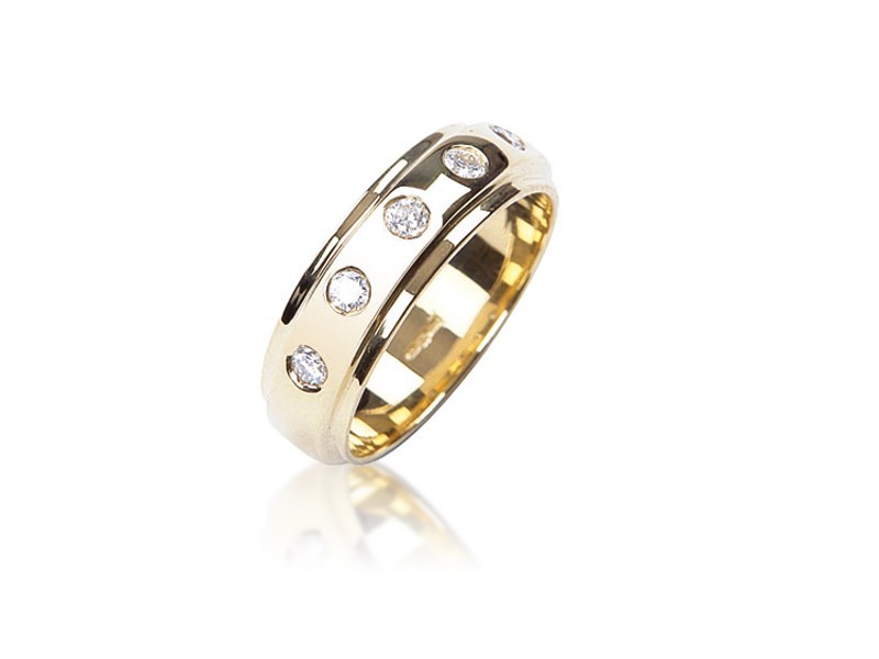 18ct Yellow Gold & 0.25ct Diamonds Wedding Ring