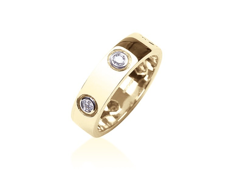 18ct Yellow Gold & 0.35ct Diamonds Wedding Ring