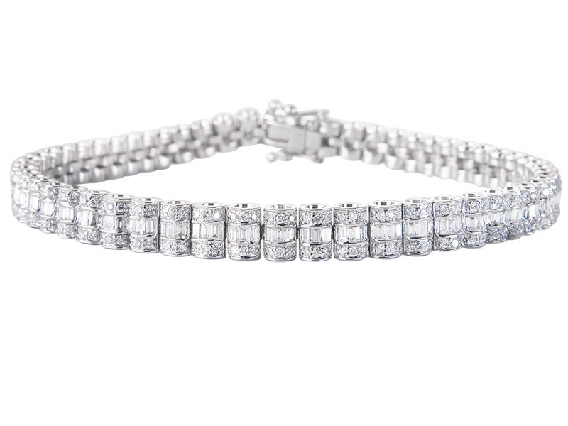 18ct White Gold & 2.85ct Diamonds Bracelet