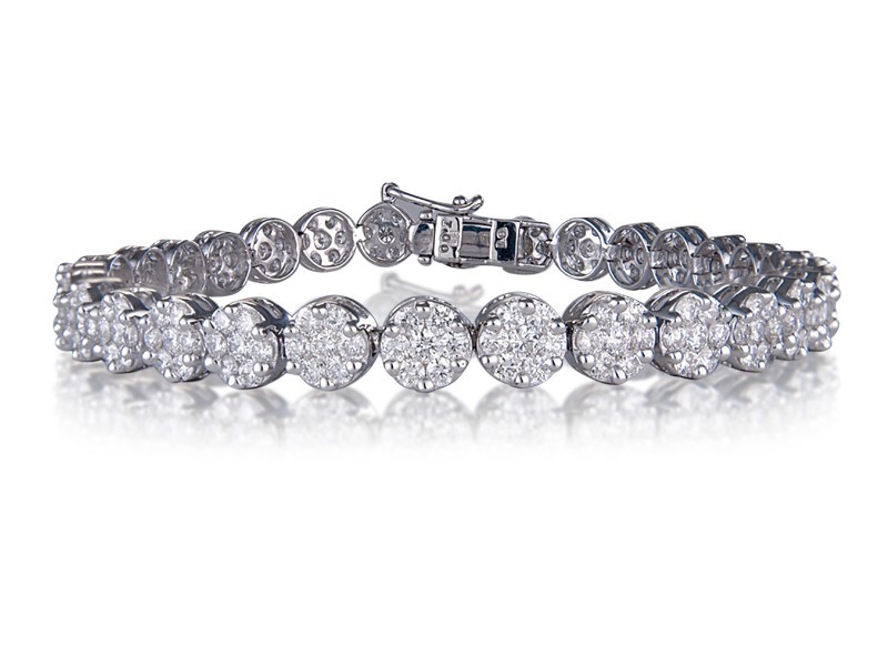 18ct White Gold & 7.00ct Diamonds Bracelet