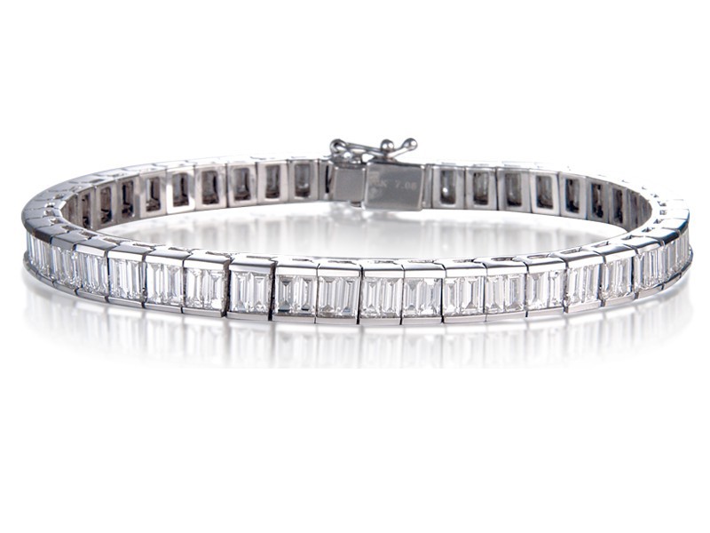 18ct White Gold & 3.00ct Diamonds Bracelet