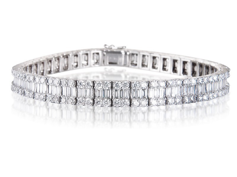 18ct White Gold & 7.55ct Diamonds Bracelet