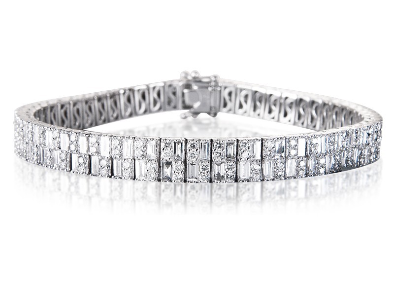 18ct White Gold & 7.00ct Diamonds Bracelet