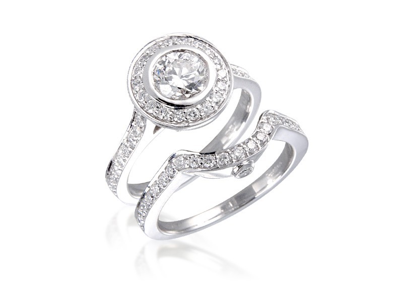 18ct White Gold 1.65ct Diamonds Bridal Set