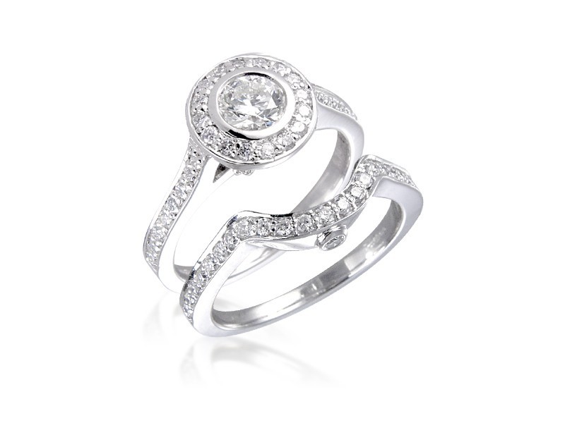 18ct White Gold 1.25ct Diamonds Bridal Set