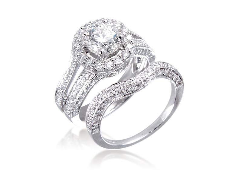 18ct White Gold 2.00ct Diamonds Bridal Set