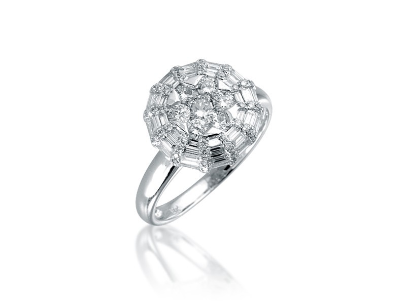 18ct White Gold ring with 1.25ct Diamonds