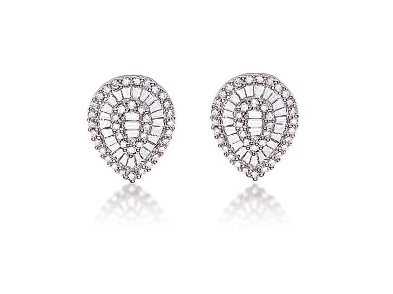 18ct White Gold & 0.75ct Diamonds Stud Earrings