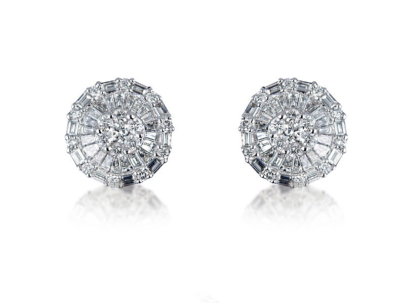 18ct White Gold & 1.00ct Diamonds Stud Earrings