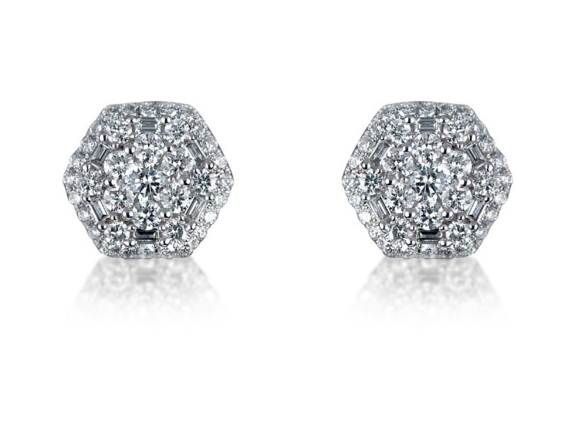 18ct White Gold & 1.60ct Diamonds Stud Earrings