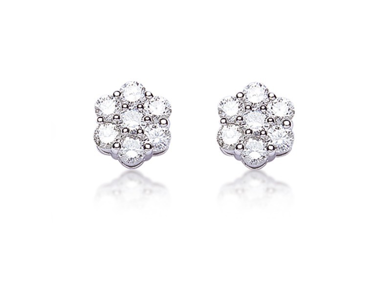 18ct White Gold Stud Earrings with 2.00ct Diamonds