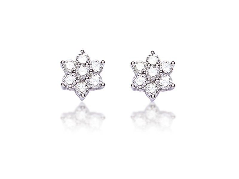 18ct White Gold Stud Earrings with 1.00ct Diamonds. 
