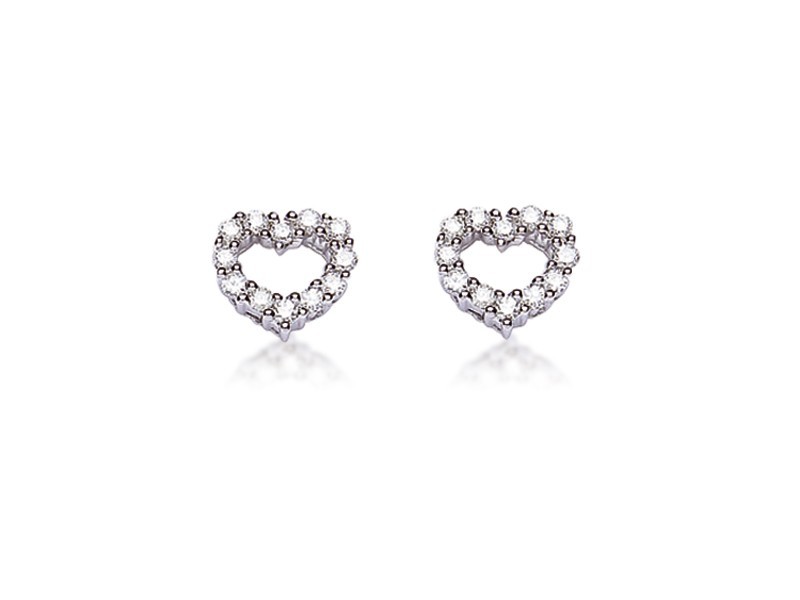 18ct White Gold Stud Earrings with 0.33ct Diamonds. 