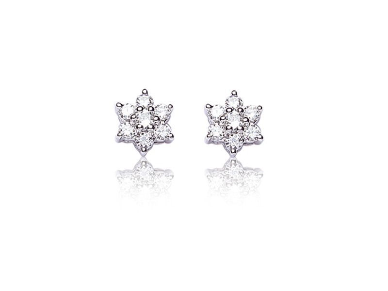 18ct White Gold Stud Earrings with 0.50ct Diamonds. 