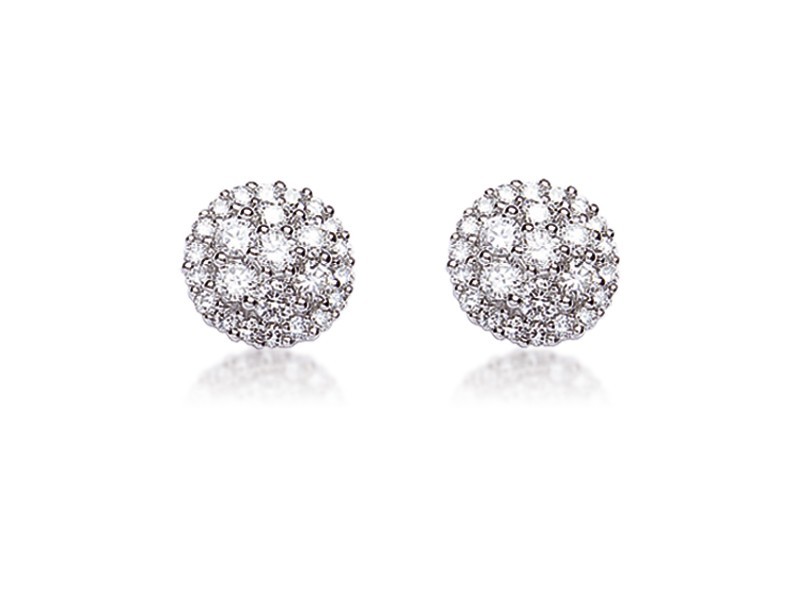 18ct White Gold Stud Earrings with 1.00ct Diamonds