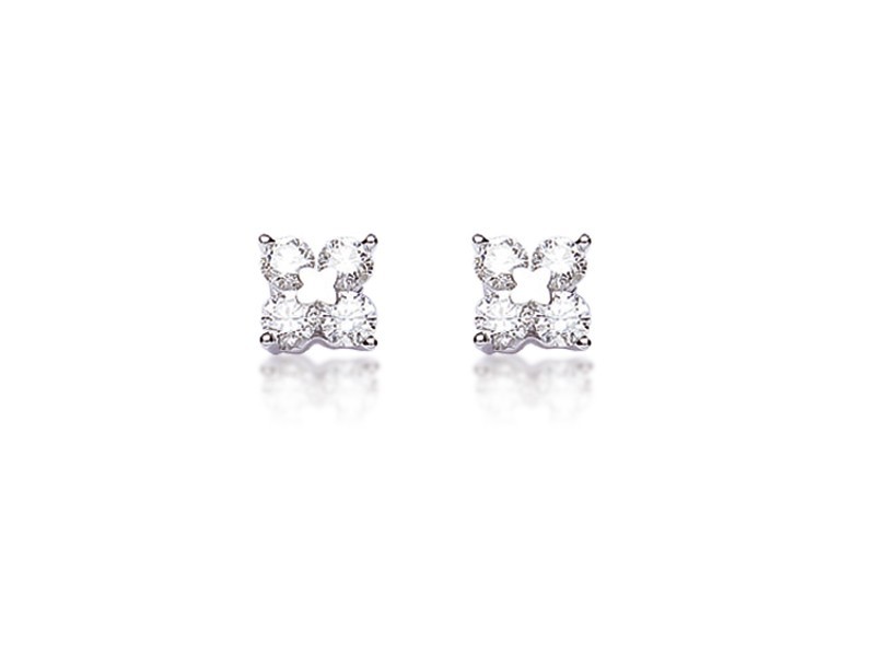 18ct White Gold Stud Earrings with 0.80ct Diamonds. 