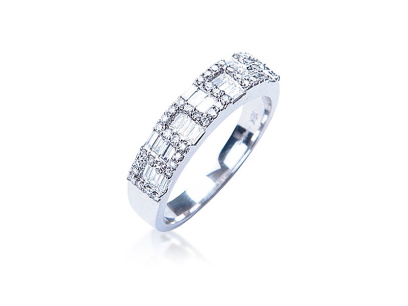 18ct White Gold Eternity Ring with 0.55ct Diamonds.