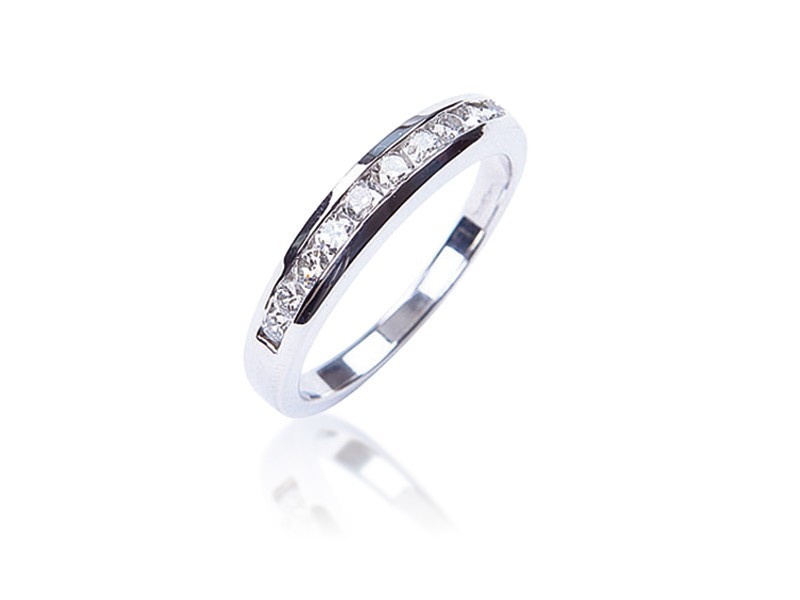 18ct White Gold Eternity Ring with 0.50ct Diamonds.