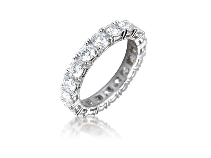 18ct White Gold Eternity Ring with 3.40ct Diamonds.