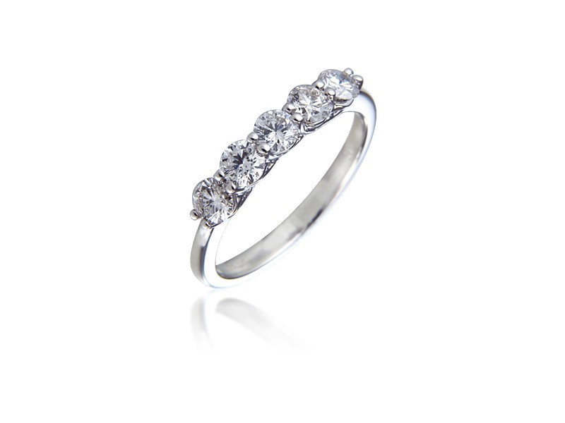 18ct White Gold Eternity Ring with 0.75ct Diamonds.