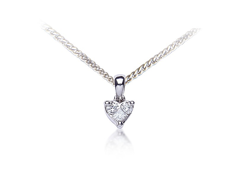 18ct White Gold Pendant with 0.25ct Diamonds. 