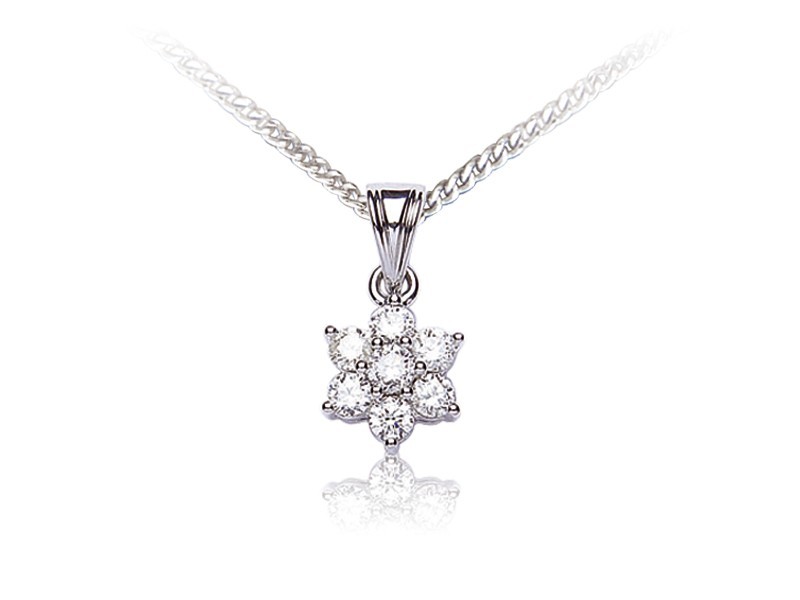 18ct White Gold Pendant with 0.50ct Diamonds