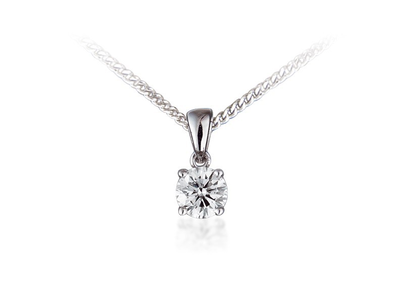 18ct White Gold Pendant with brilliant Cut 0.50ct Diamonds. 