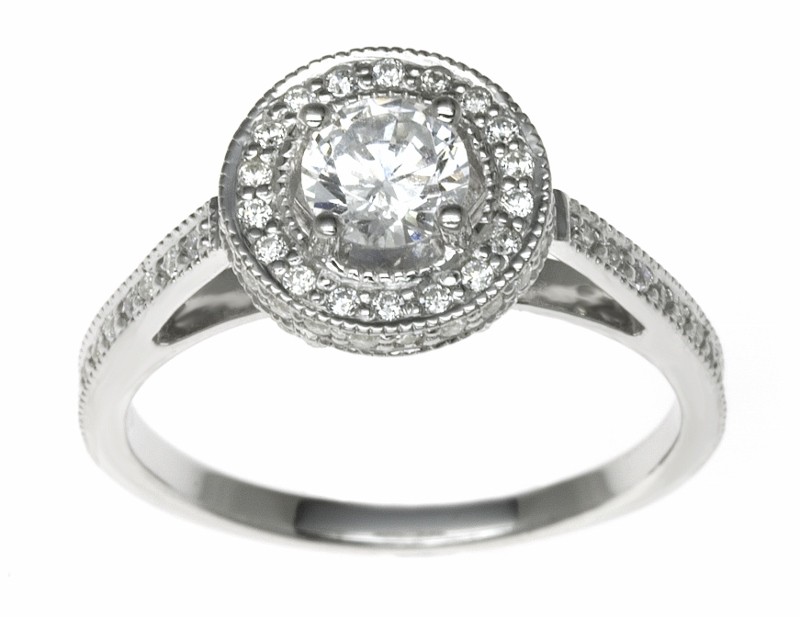 18ct White Gold 0.87ct Diamonds Solitaire Engagement Ring