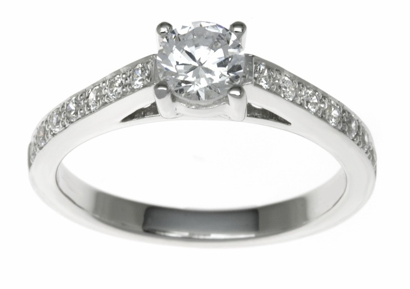 18ct White Gold 0.71ct Diamonds Solitaire Engagement Ring