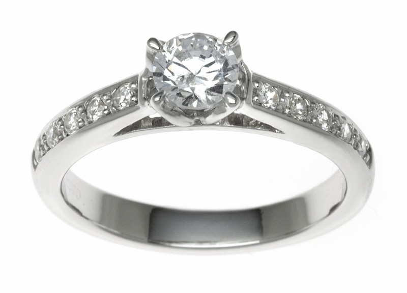 18ct White Gold 0.70ct Diamonds Solitaire Engagement Ring