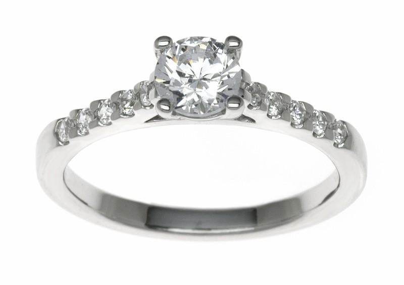 18ct White Gold 0.40ct Diamonds Solitaire Engagement Ring