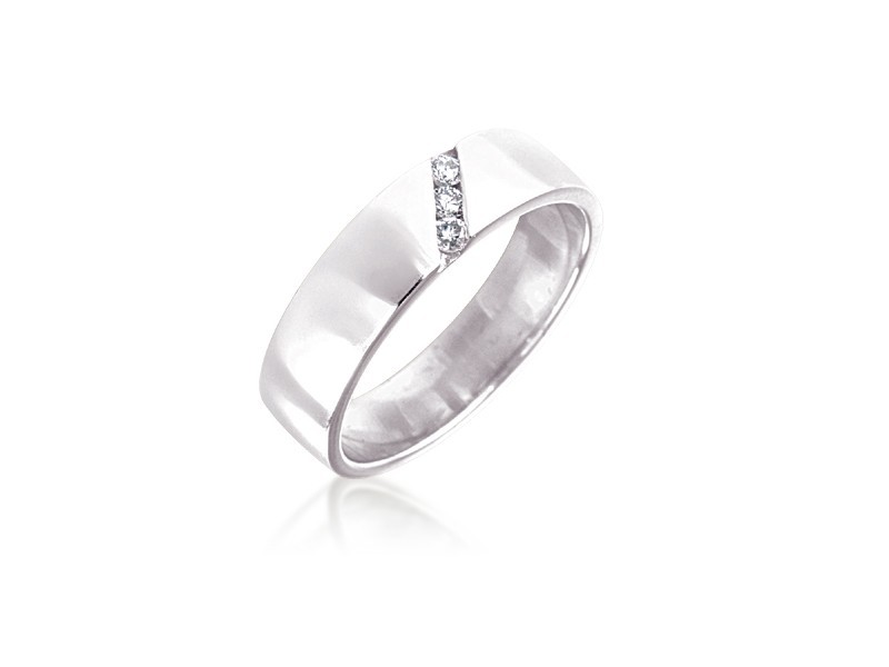 18ct White Gold & 0.10ct Diamonds 5mm Wedding Ring